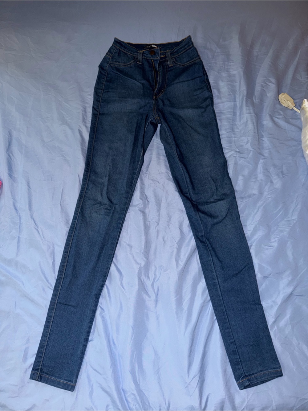 Fashion Nova Women's Dark Blue Skinny Jeans
